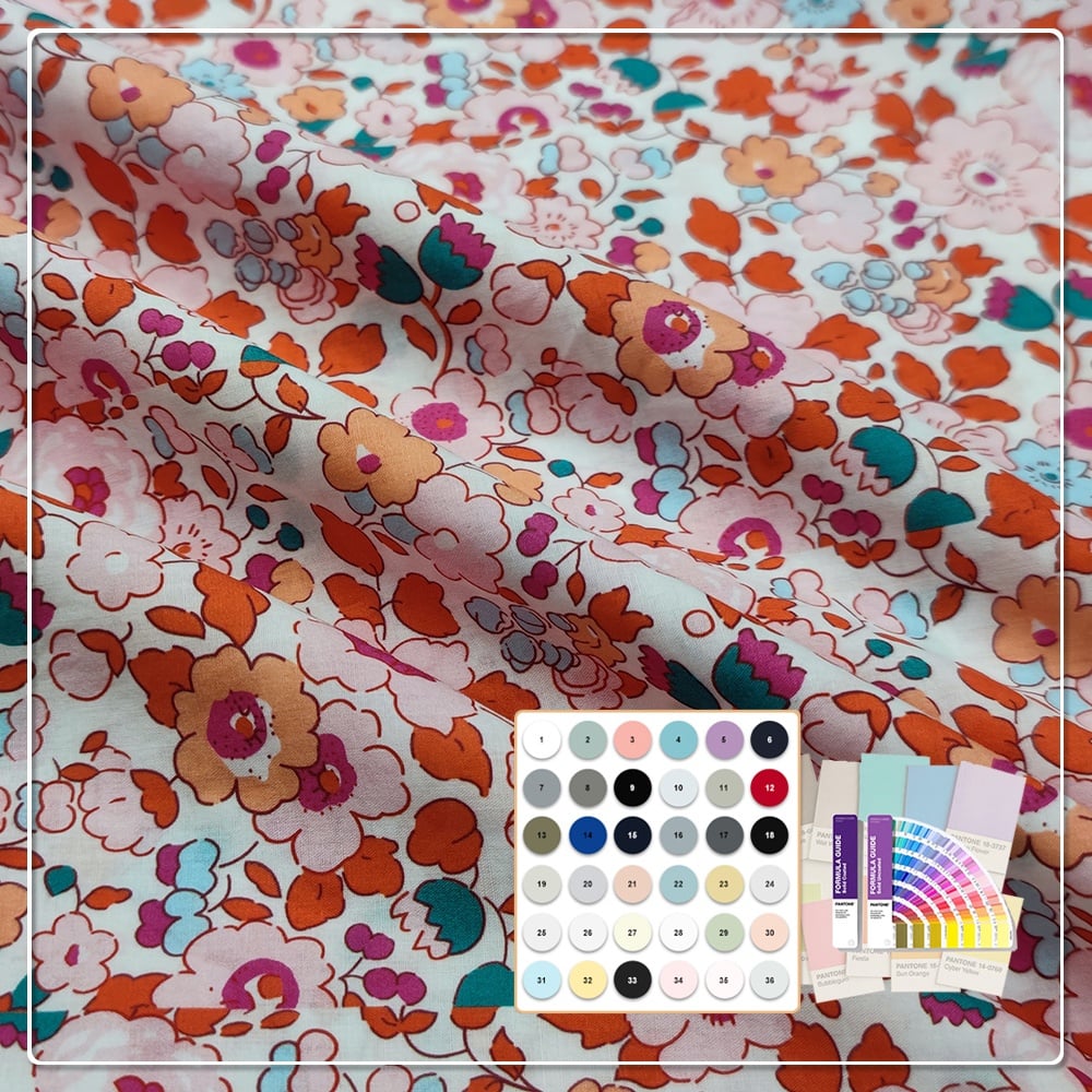 Durable and high-strength 73gsm 100% Cotton Print poplin fabric, suitable for making shirts