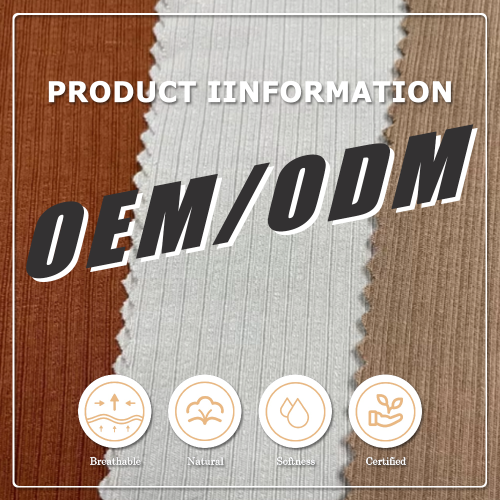 Eco-friendly 380GSM Modal/Cotton Blend Stretch Wicking Breathable Knit Rib Fabric for Dancewear & Loungewear Apparel