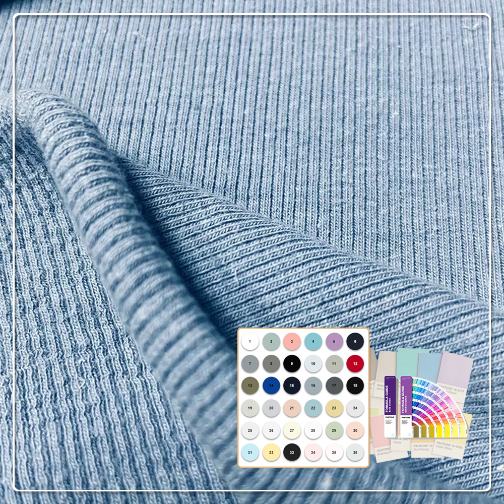 Oeko-Tex Certified Combed Cotton Breathable Anti-Bacteria Anti-Odor Medium Weight Knit Rib Fabric 270gsm for Hoodie Cuffs (2).webp