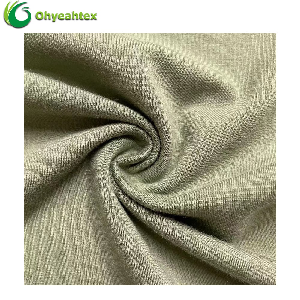 Heavyweight Bamboo Organic Cotton Spandex Rib Knit – Stretch Fabric Designed for Girls Activewear Hoodies & Fashion Garments