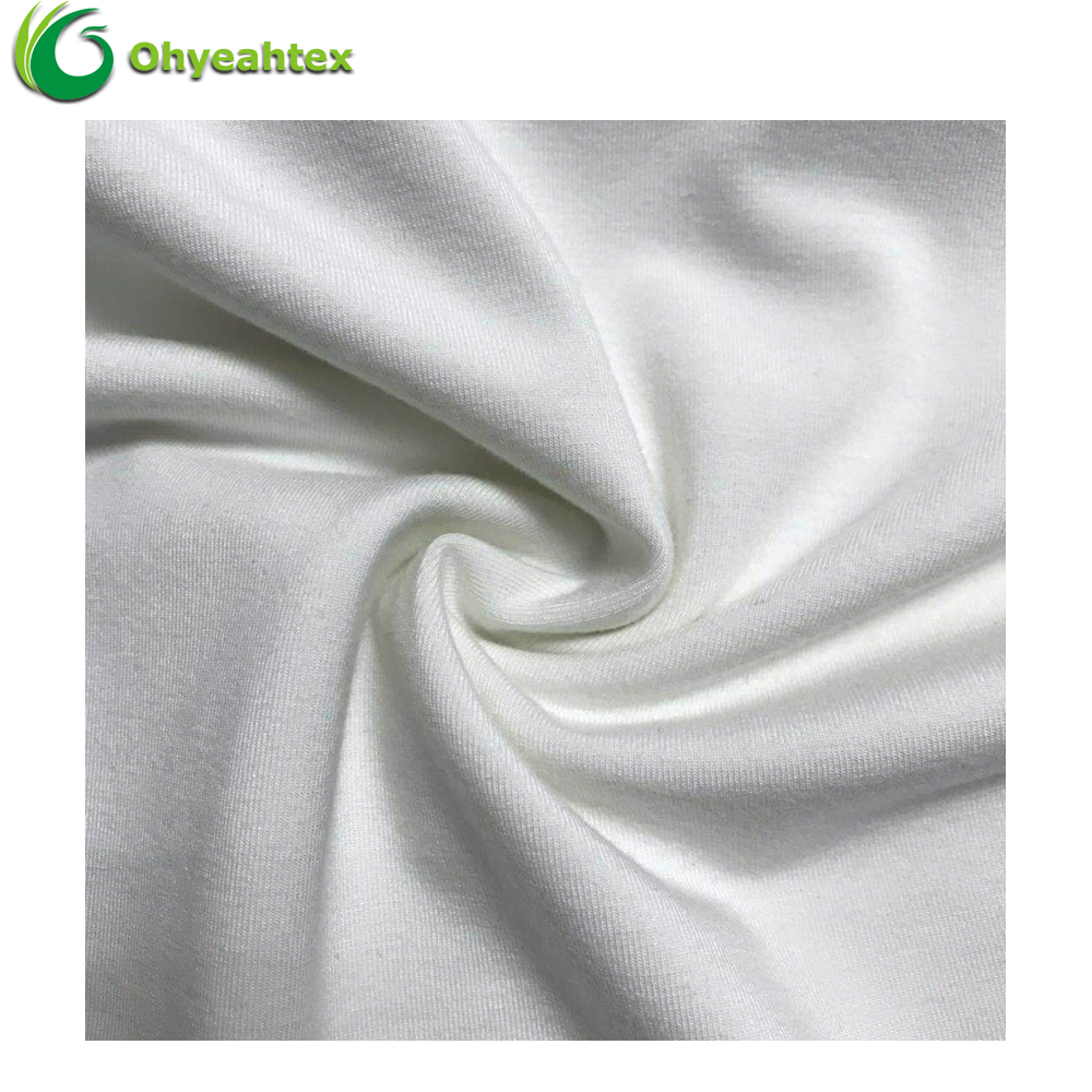 Oeko-Tex GOTS Eco-Friendly Stretch Heavyweight 340gsm 61% Bamboo 27% Organic Cotton 12% Spandex Fabric for Apparel
