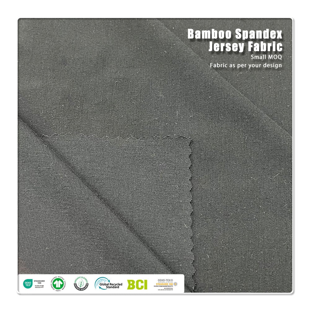 En stock – Jersey 100 % fibre de bambou, 6 couleurs disponibles, antibactérien, absorbant l’humidité et à séchage rapide pour T-shirts