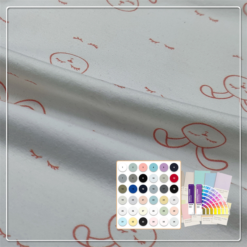 Jersey Katun Organik 200GSM yang Bernapas untuk Piyama Anak-anak