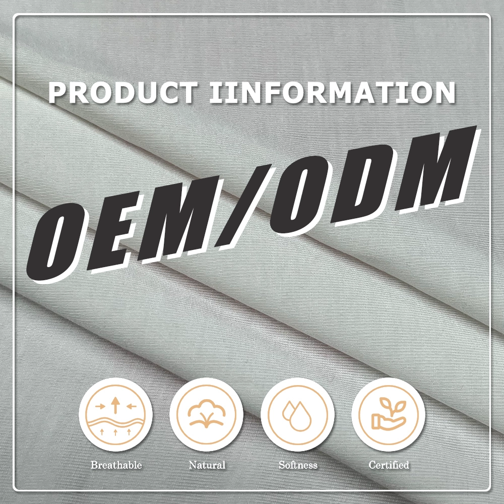 ผ้าเจอร์ซีย์สปันเด็กซ์ 160GSM 95% ไบโอพะโล้ 5% สปันเด็กซ์ ที่นุ่มสบาย เบา และระบายอากาศได้ดี เหมาะสำหรับชุดชั้นในของผู้หญิง