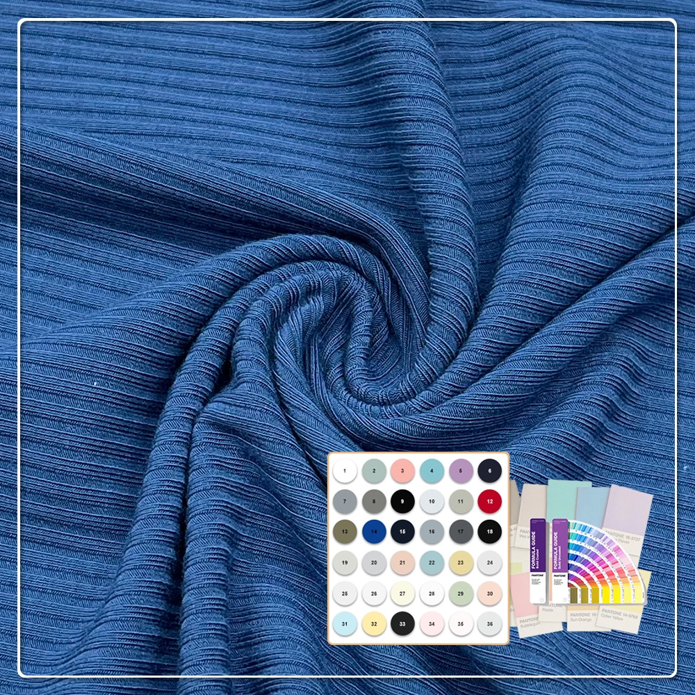 Moisture Wicking 290gsm 63%Bamboo 27%Organic Cotton 10%Spandex Jersey Fabric for Leggings & Sports bras
