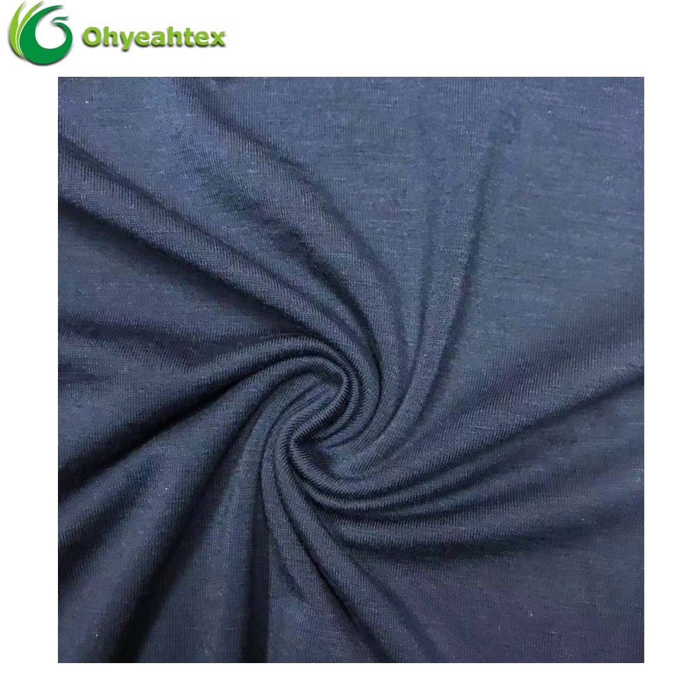 100% Hemp Knitted Interlock Jersey Fabric – Organic Sustainable Eco-Friendly Breathable 240gsm Medium Weight Plain Dyed for Garments