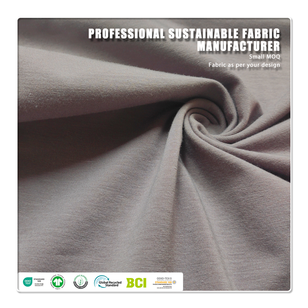 GOTS-zertifiziertes Bio-Baumwolle-/Spandex-Strickgewebe, pillingbeständig, umweltfreundlich, feuchtigkeitsabsorbierend, 160 g/m², für Baby- und Kinderbekleidung