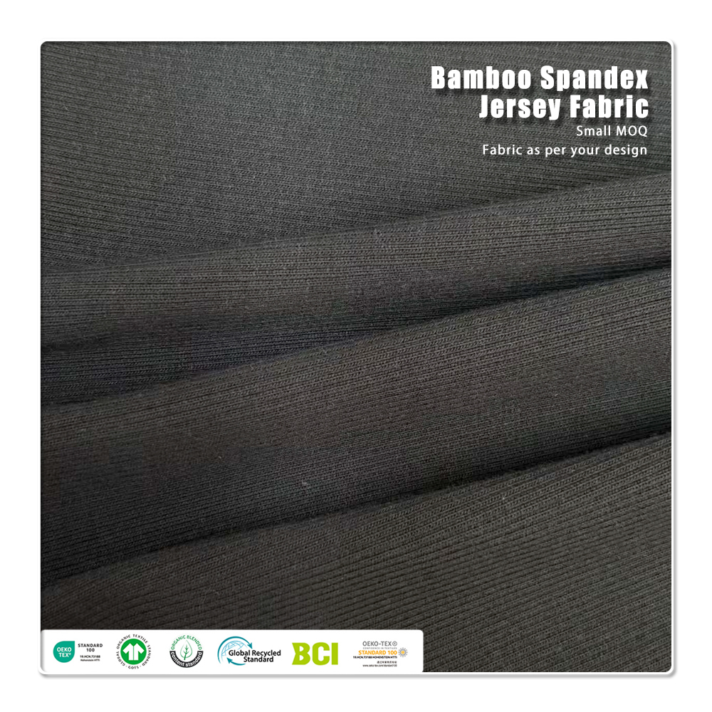 OEKOTEX-100 Certified 100% Bamboo Fiber Fabric Anti-Bacteria Moisture-Absorbent Plain Dyed for Shirts Dresses Sportswear