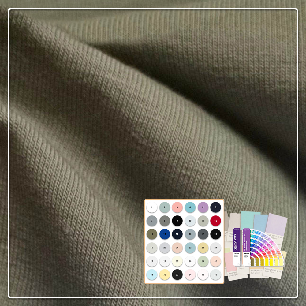 Cotton Spandex Jersey Fabric 200 GSM Medium Weight Wicking Quick-Dry Breathable Plain Dyed for Apparel Skirts Baby Toddler Wear