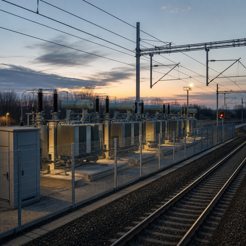 Rail traction substation transformer