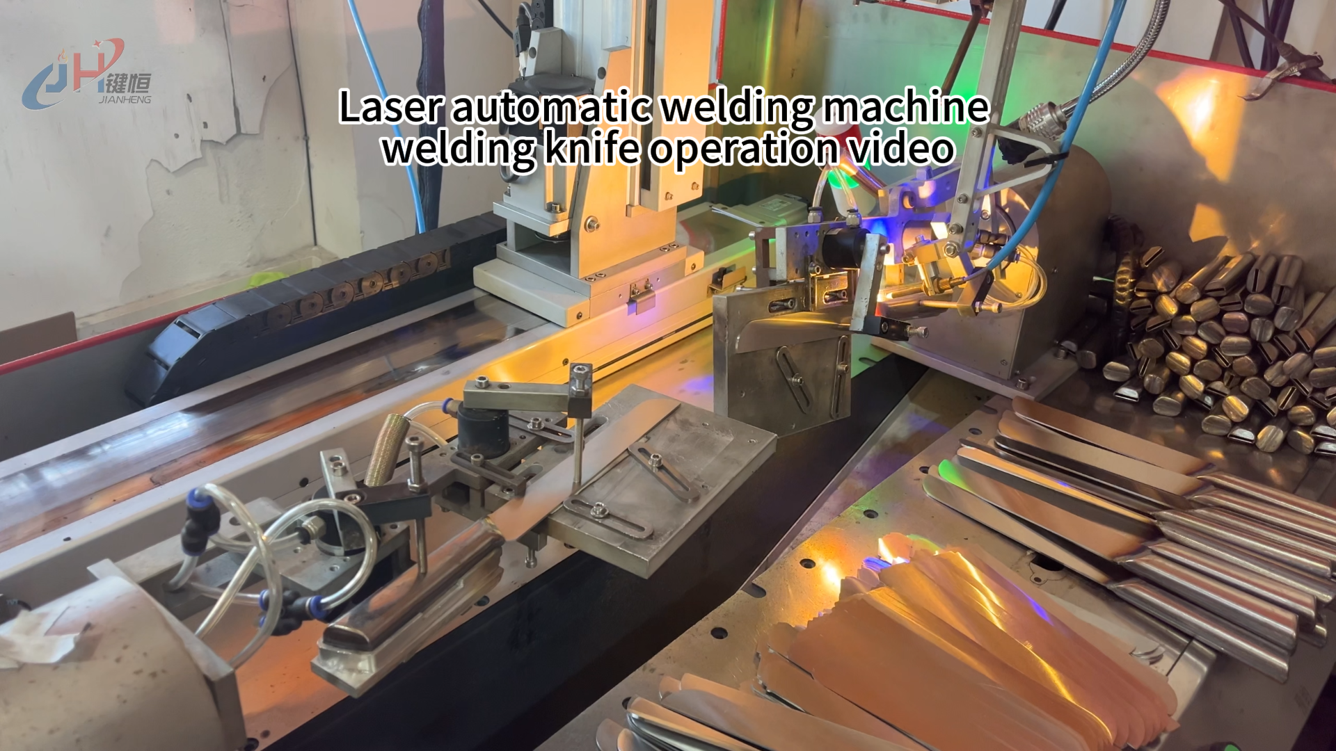 Laser welding machine operation video