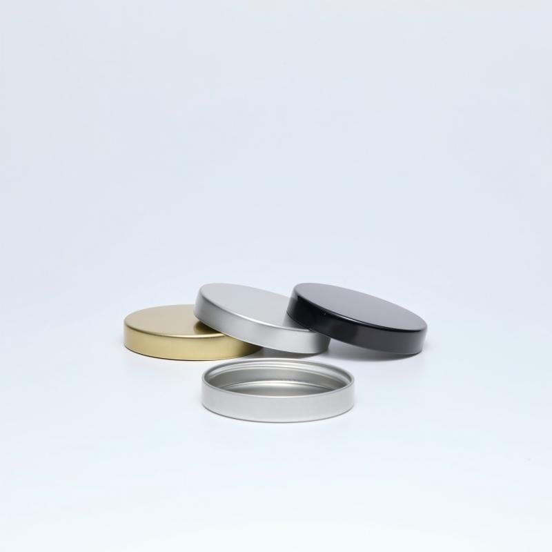 Custom 53mm 53/400 Unishell Cap Silver Gold Metal Lid Tinplate Unishell Caps for All Kinds of Bottles and Jars