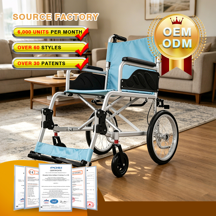 High Quality Lightweight Portable Folding Manual Wheelchair