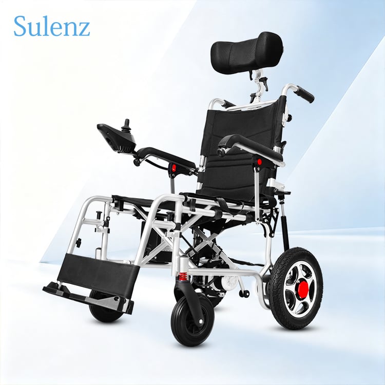 Durable Reclining Electric Wheelchair with Adjustable Armrests and Backrest