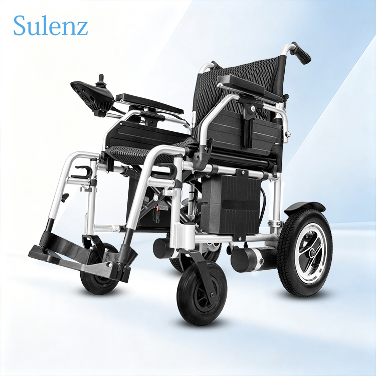 Powerful Foldable Electric Wheelchair with Turbine Worm Motors for Easy Mobility and Independence