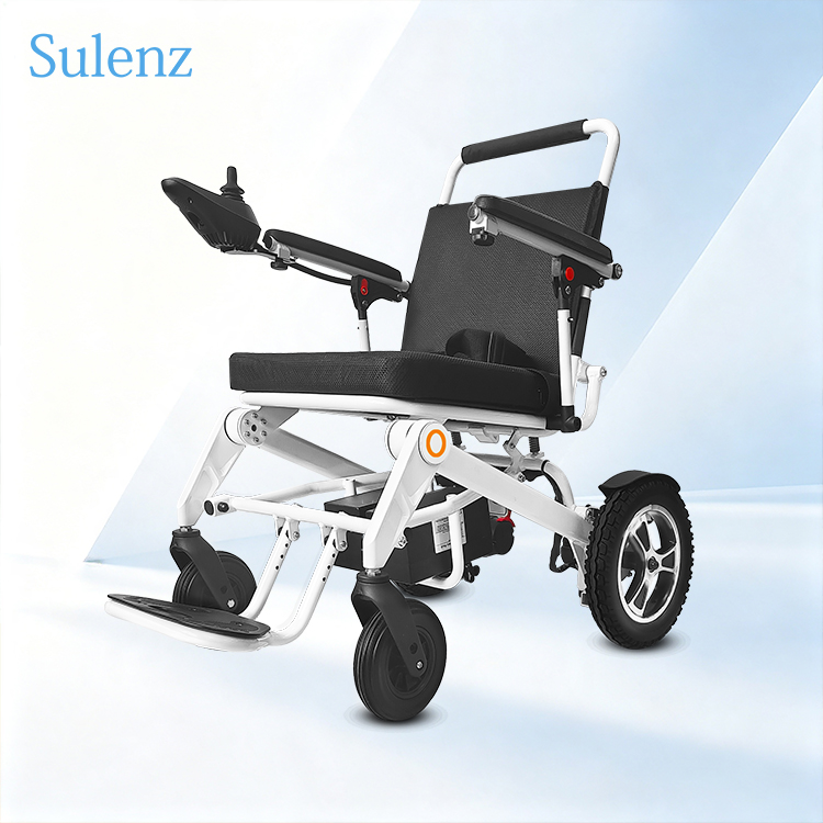 Strong Foldable Aluminum Alloy Wheelchair with Long-Lasting Battery, Intelligent Controls and Comfortable Supportive Design for Easy Mobility