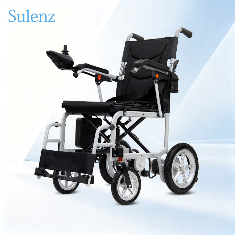 Strong Lightweight Electric Wheelchair with Brush Motor+Electromagnetic Brake+Handbrake