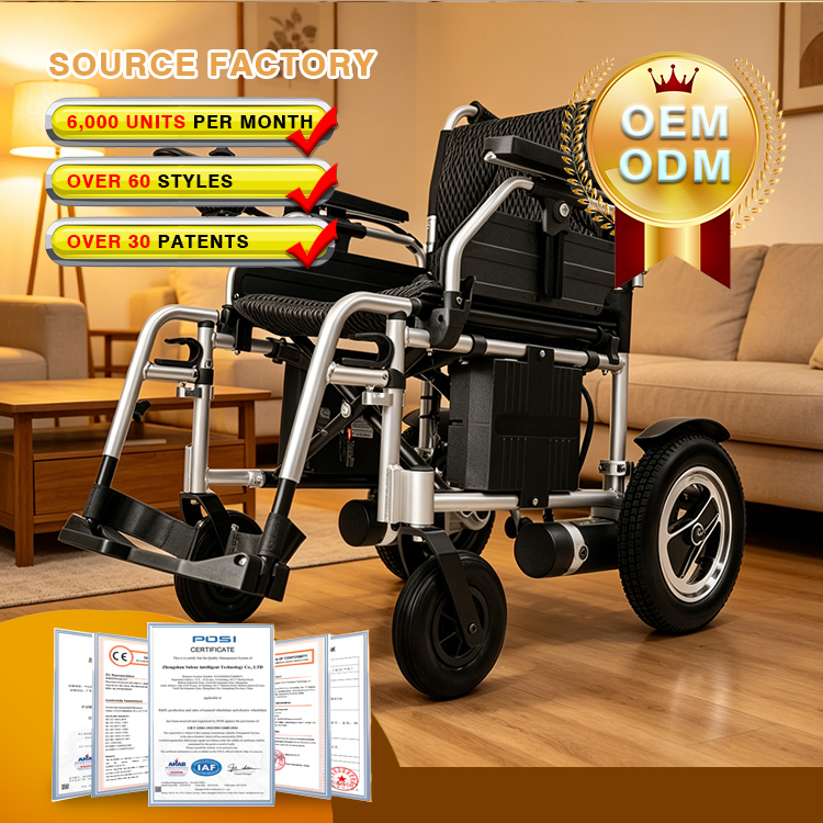 Powerful Foldable Electric Wheelchair with Turbine Worm Motors for Easy Mobility and Independence