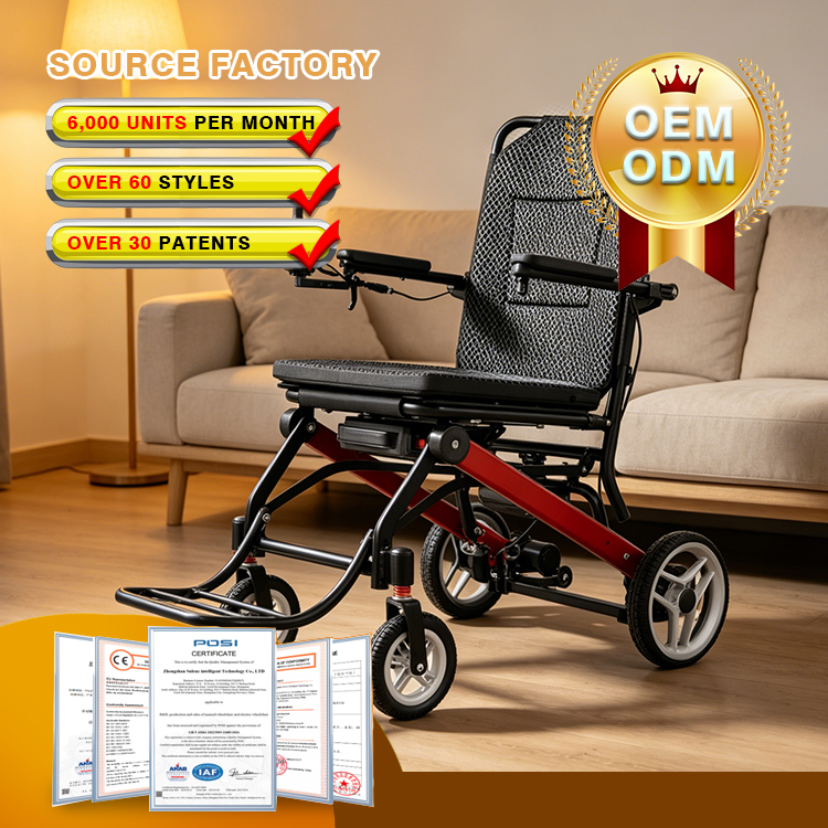 Ultra Lightweight Folding Electric Wheelchair with Compact Design