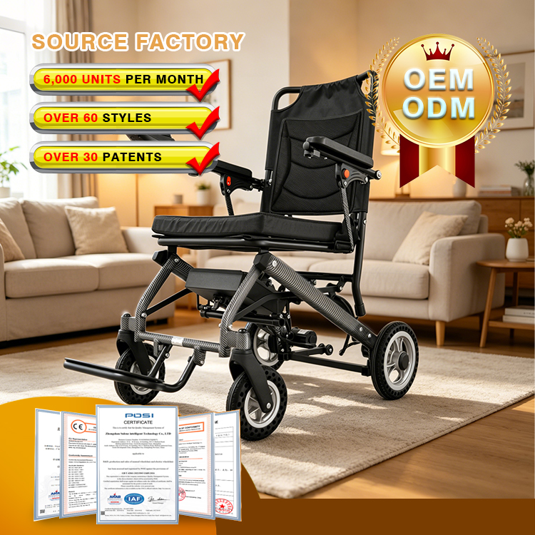 Hot-Selling Super Lightweight Comfortable Foldable Electric Wheelchair