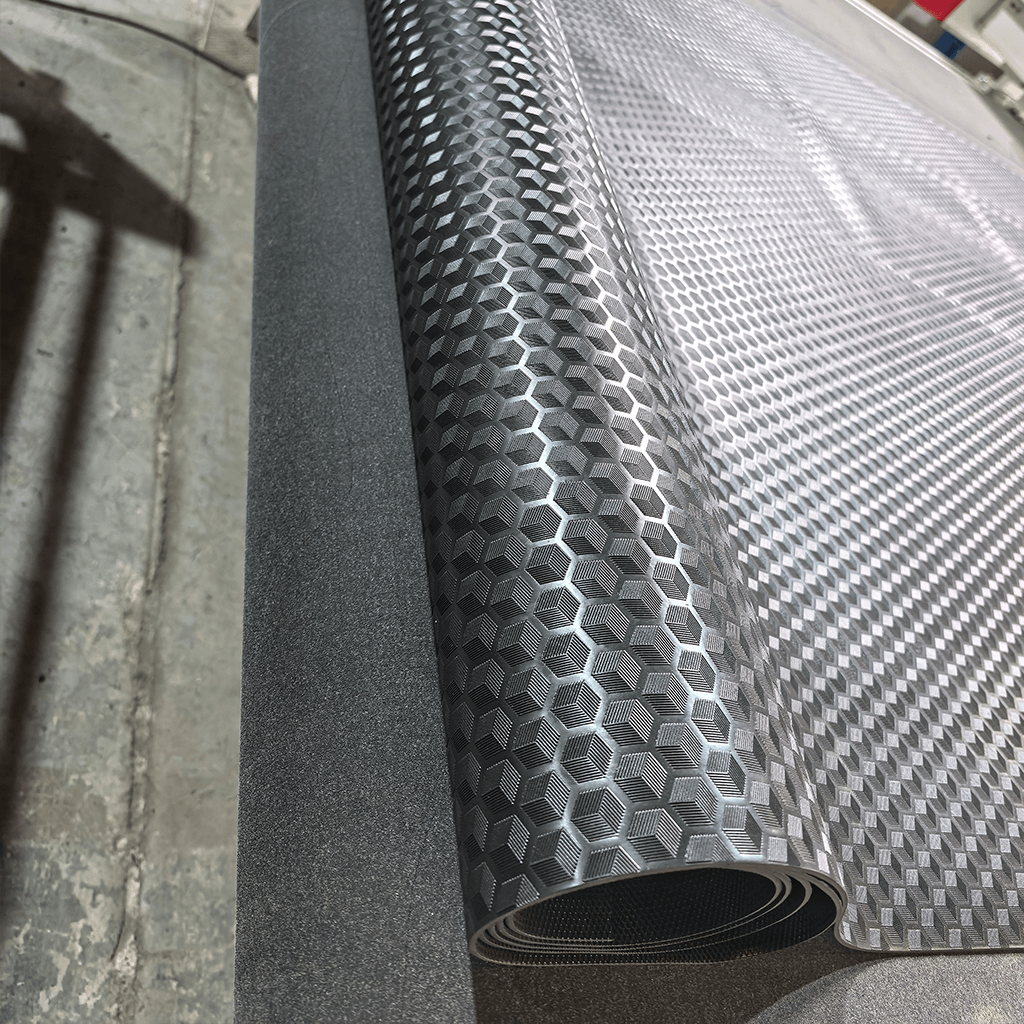 AT5026 PVC Car Floor Mat Roll Material | Cube Texture