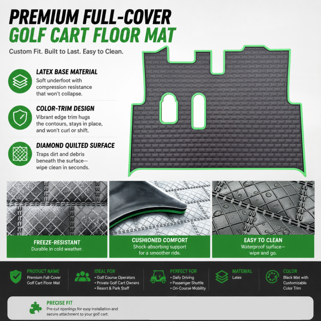 Custom Mold Process for E-Z-GO RXV Golf Cart Latex Floor Mats-6