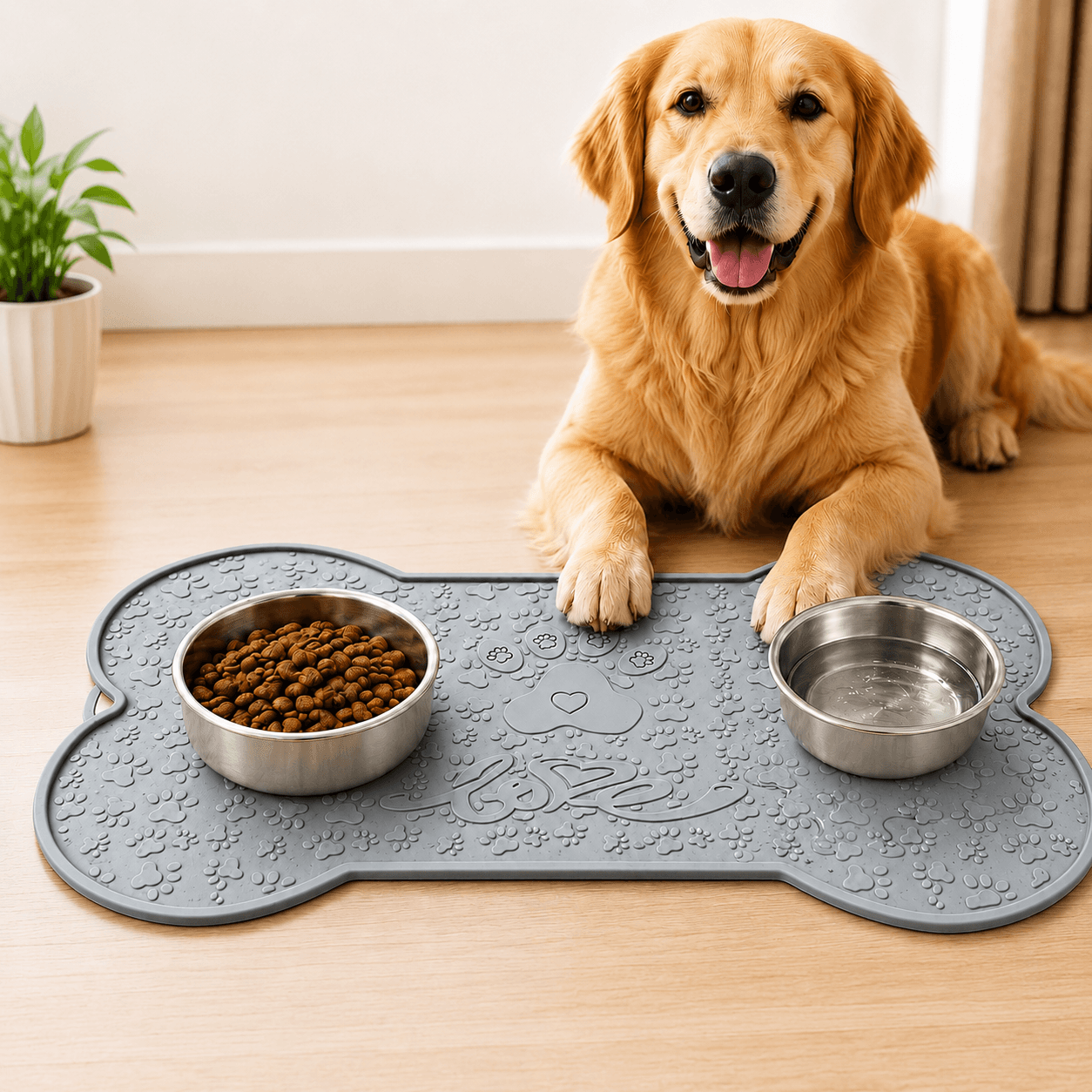 Rubber Dog Food Mat | Custom Waterproof Pet Feeding Mat