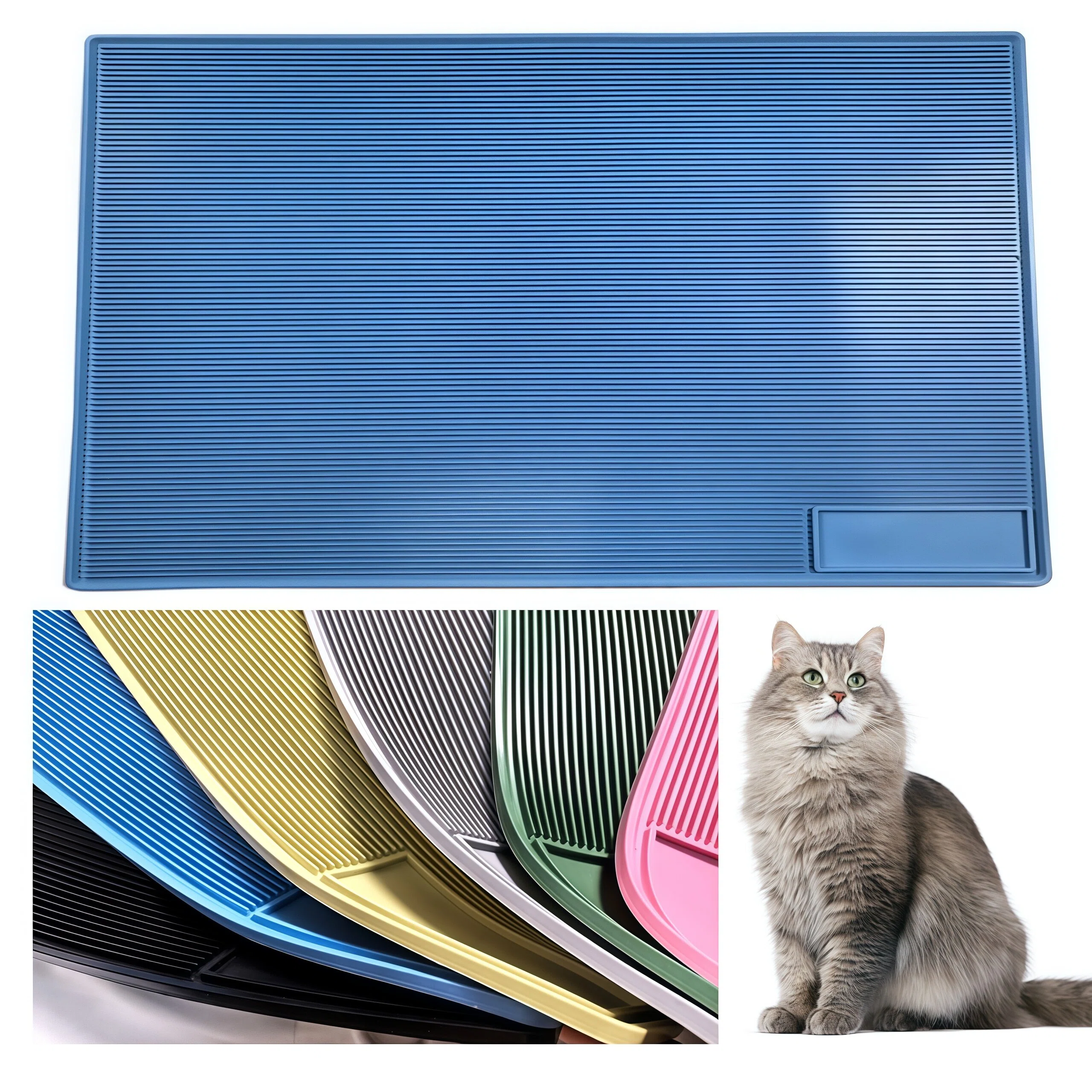 alfombra de goma para arena de gato