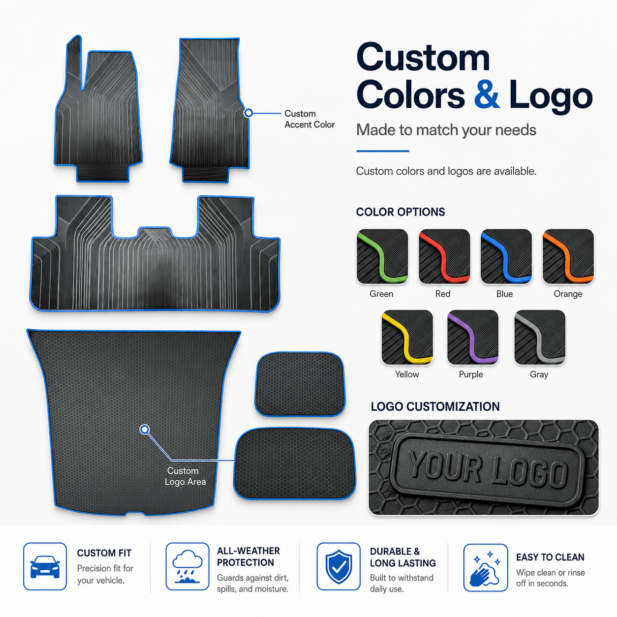 Tesla Model Y Juniper Floor Mats 2025-2026 | Latex 3D Mats