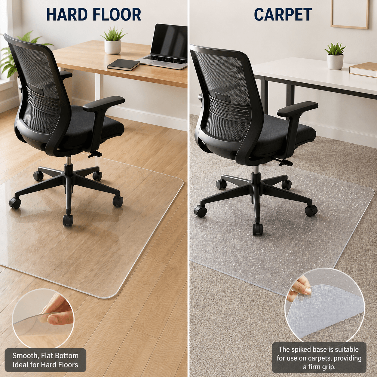 Office Chair Mat | Transparent PVC Chair Mat for Floors
