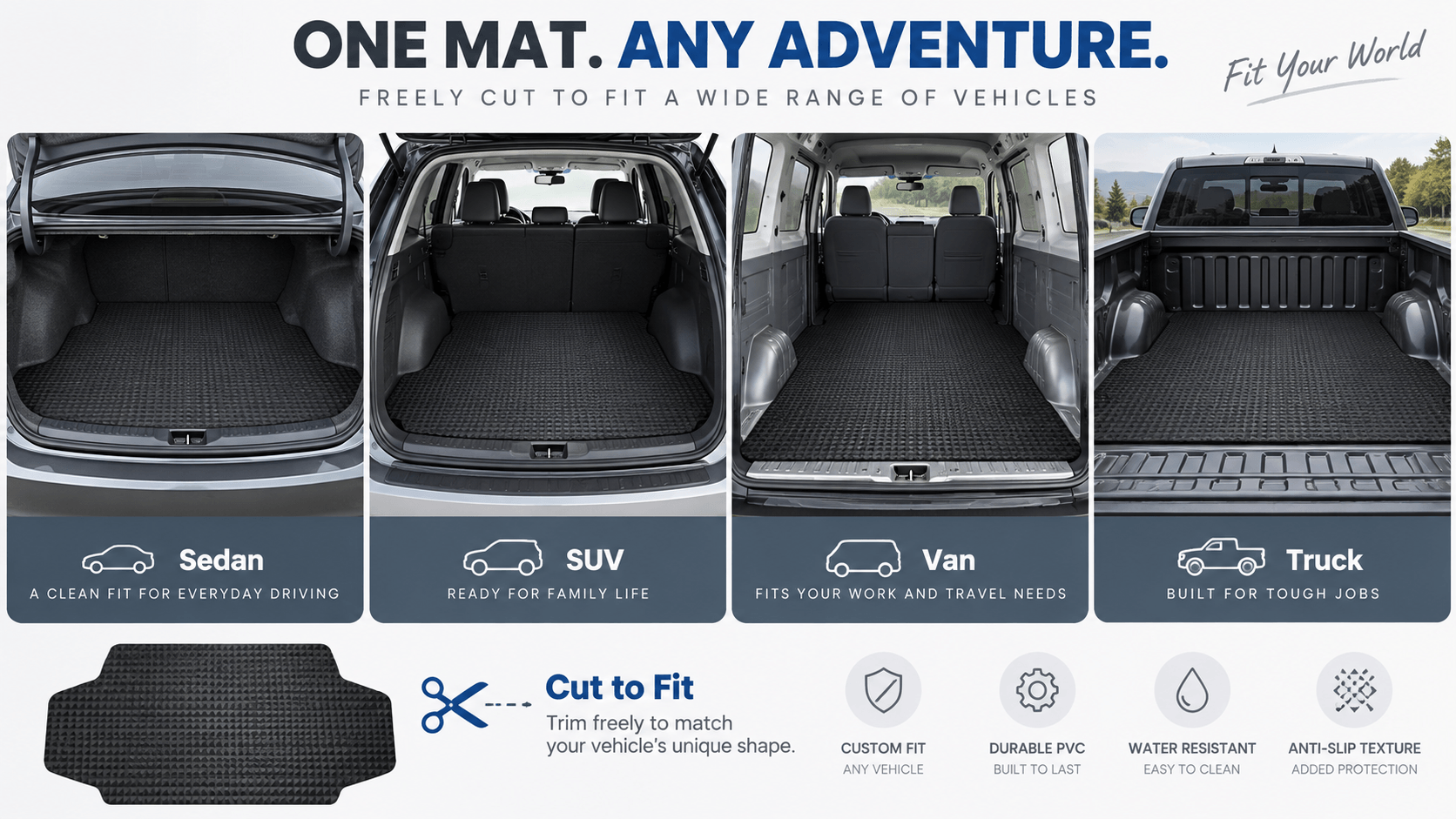 Universal cargo liner suitable for cars SUVs vans and commercial vehicles.png