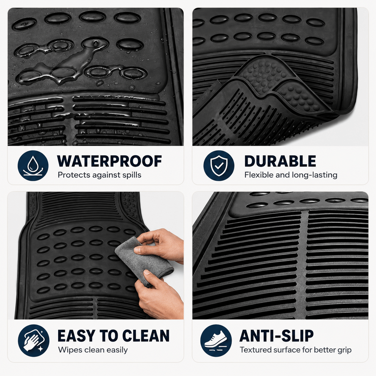 AT5 Universal Car Floor Mats | PVC Waterproof Floor Protection