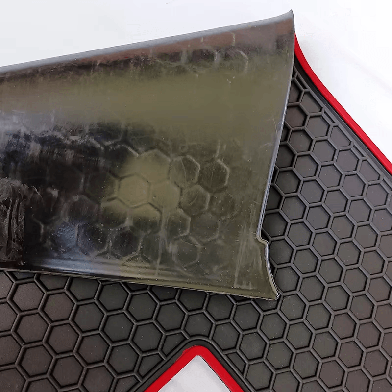 heavy-duty rubber golf cart floor mat with raised anti-slip texture