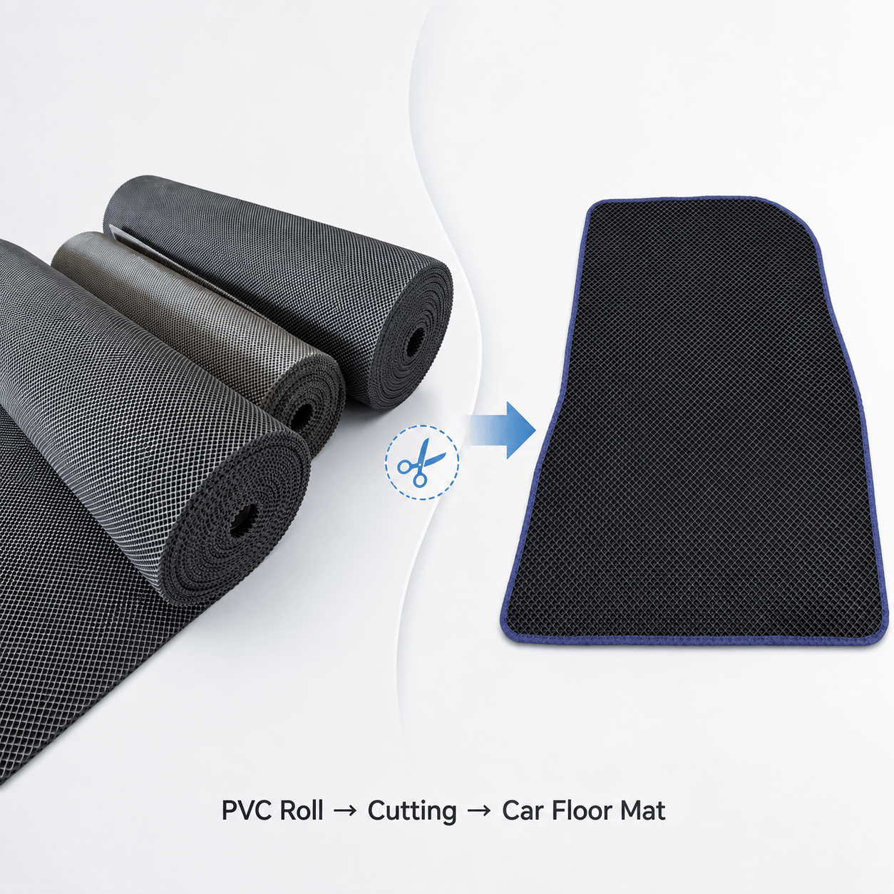 AT5012 PVC car floor mat roll for custom automotive floor mat production