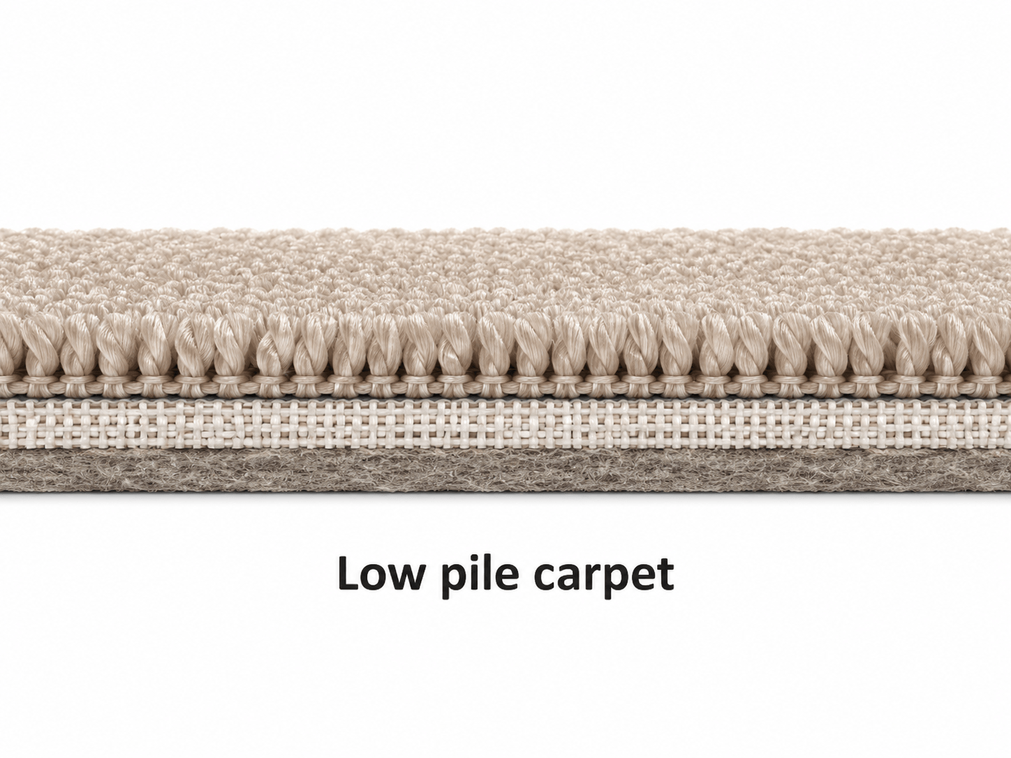 low pile carpet showing short and dense carpet fibers