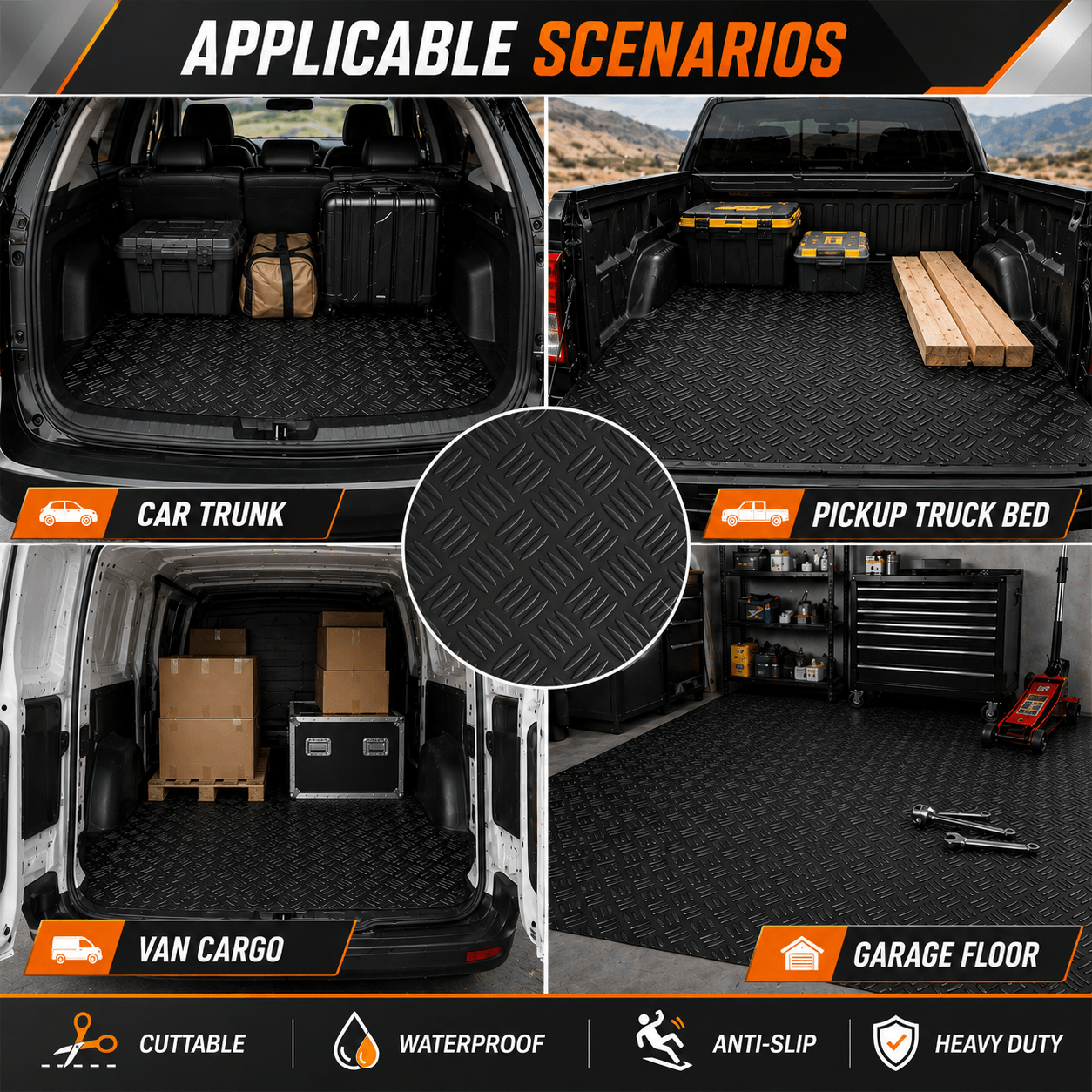 AT5022 PVC Car Floor Mat Roll | Anti-Slip Easy Clean