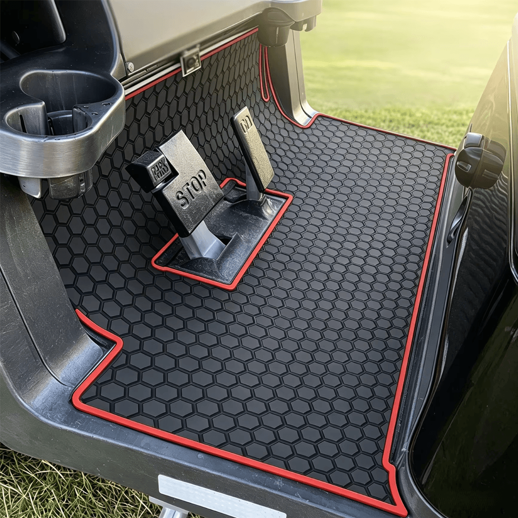 Golf Cart Floor Mat | Waterproof Rubber Honeycomb Mat