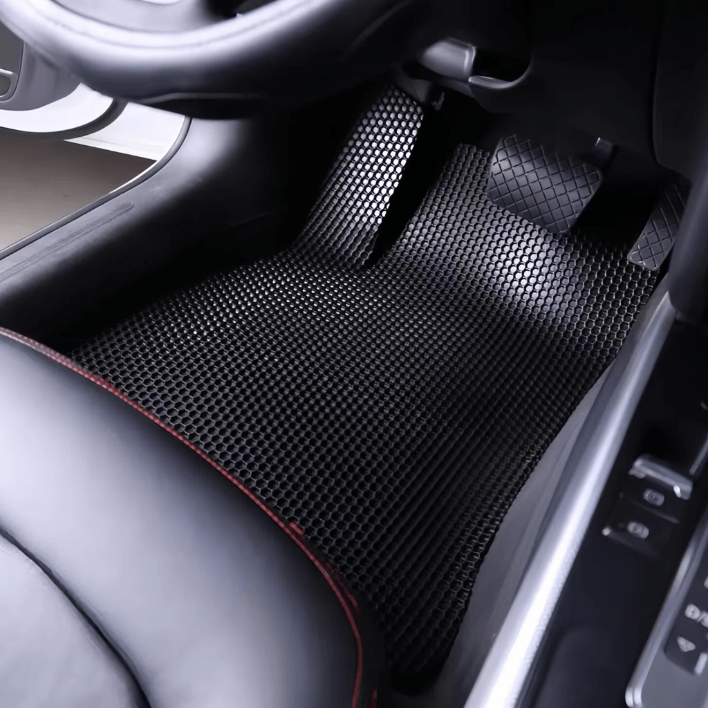 AT5029 PVC Car Floor Mat Roll Material - Hexagonal Texture