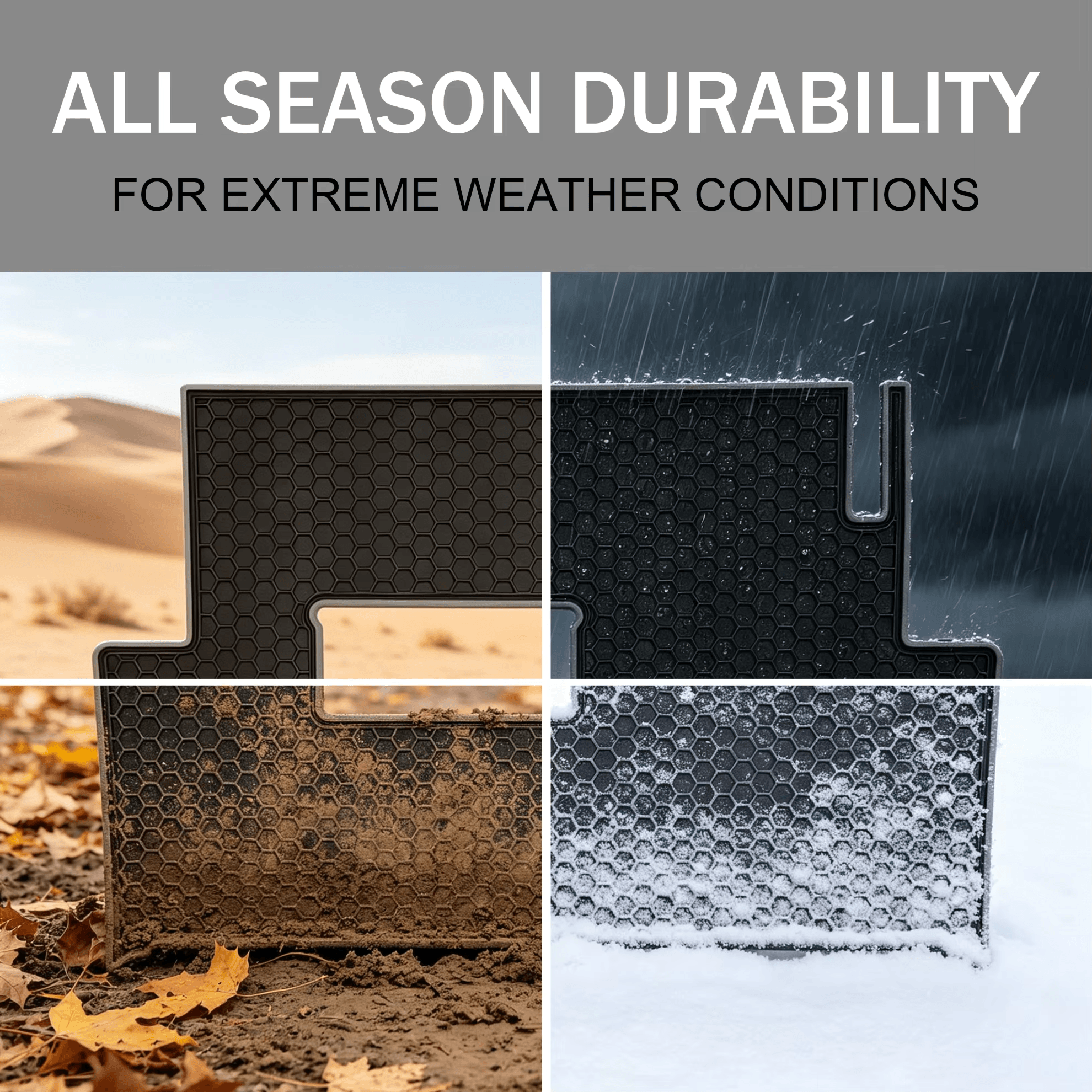 Golf Cart Floor Mat | Waterproof Rubber Honeycomb Mat
