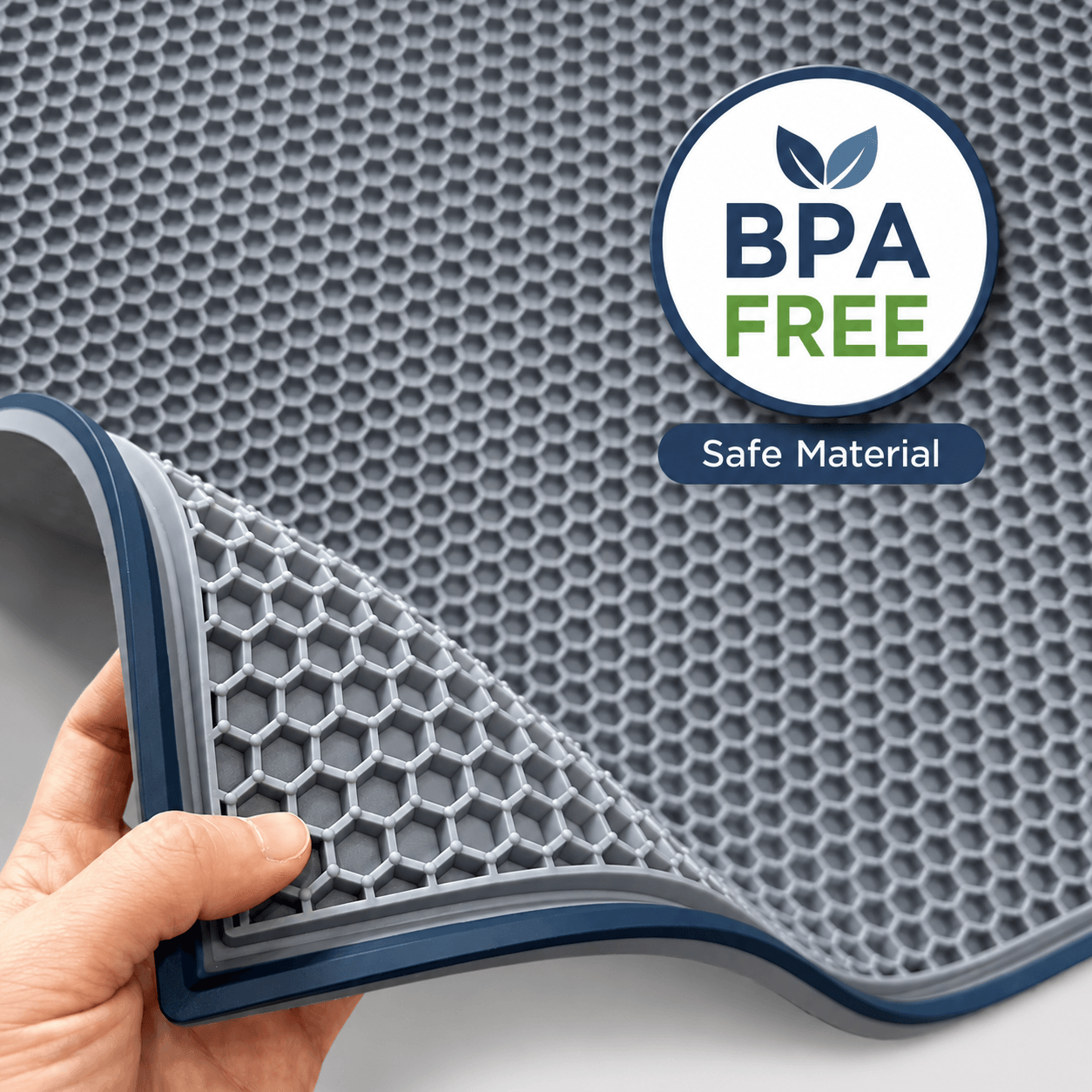 BPA free rubber cat litter mat honeycomb surface safe for cats