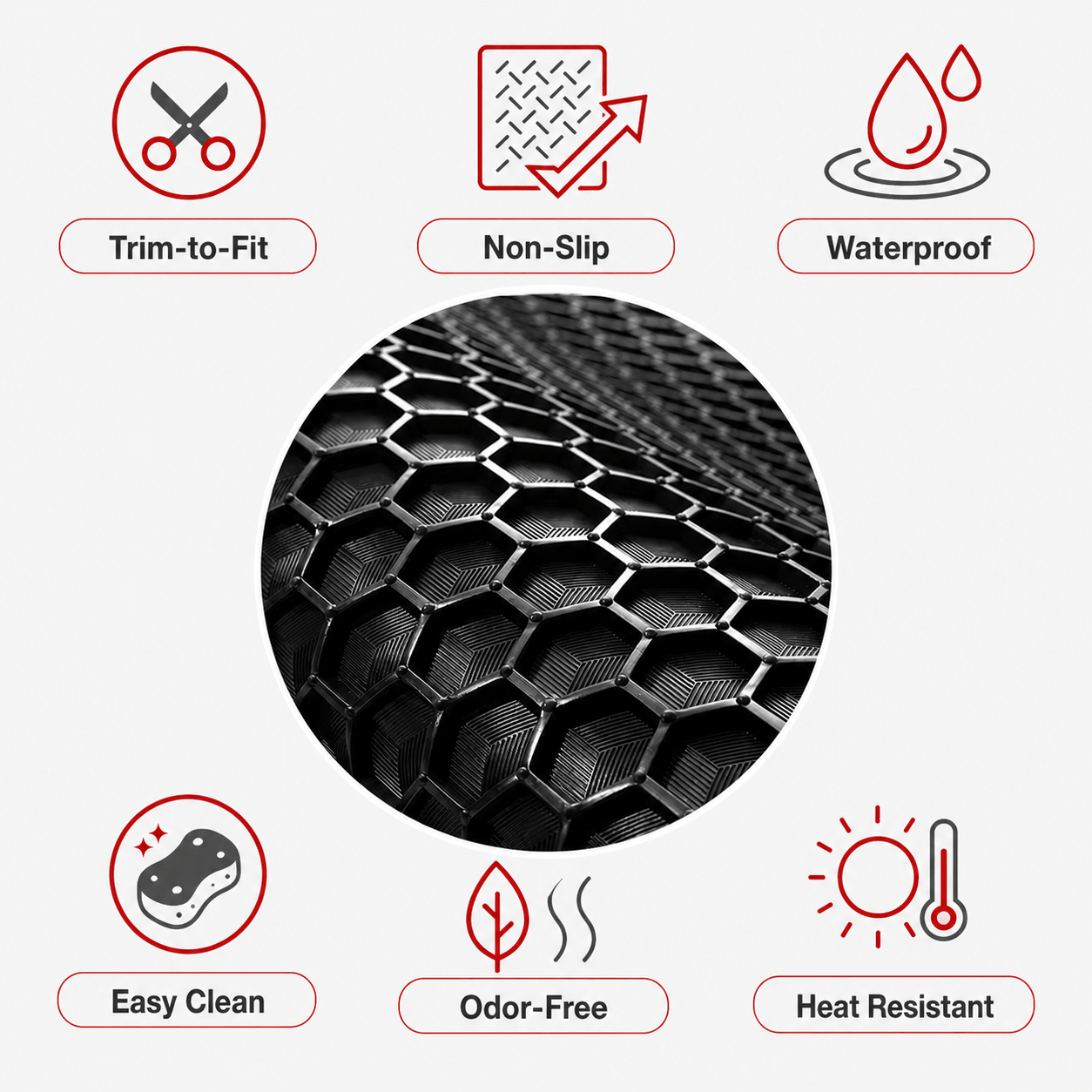 AT5021 PVC Car Floor Mat Roll Material– Anti-Slip Easy Clean