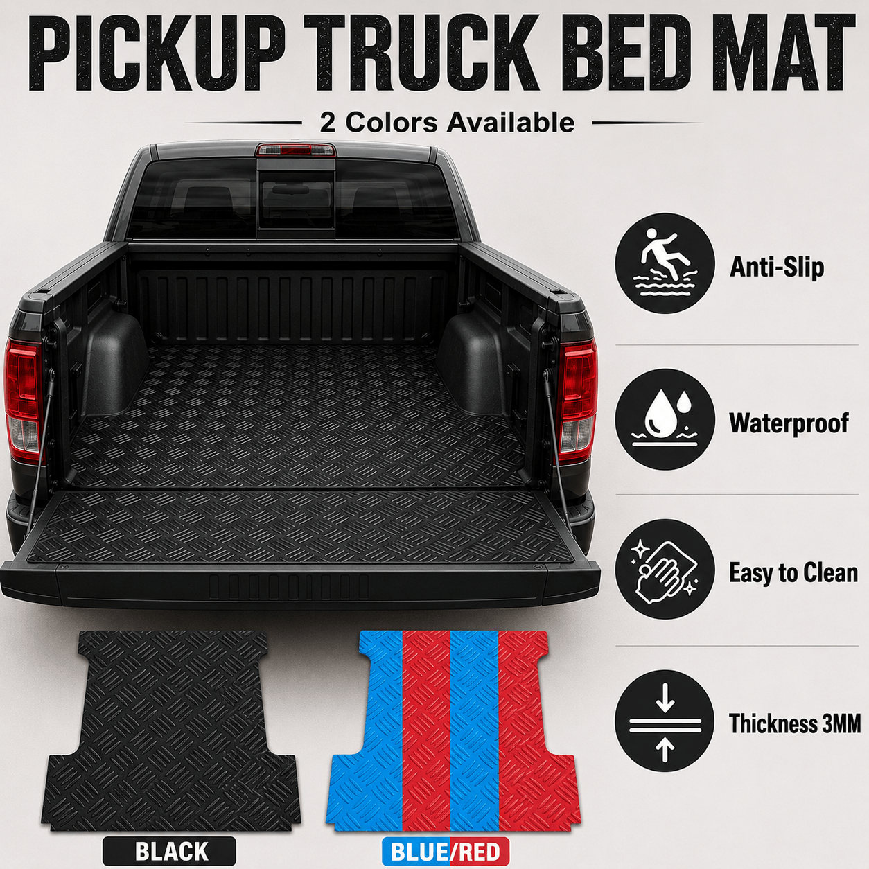 Truck Bed Mat | Waterproof PVC Pickup Bed Liner