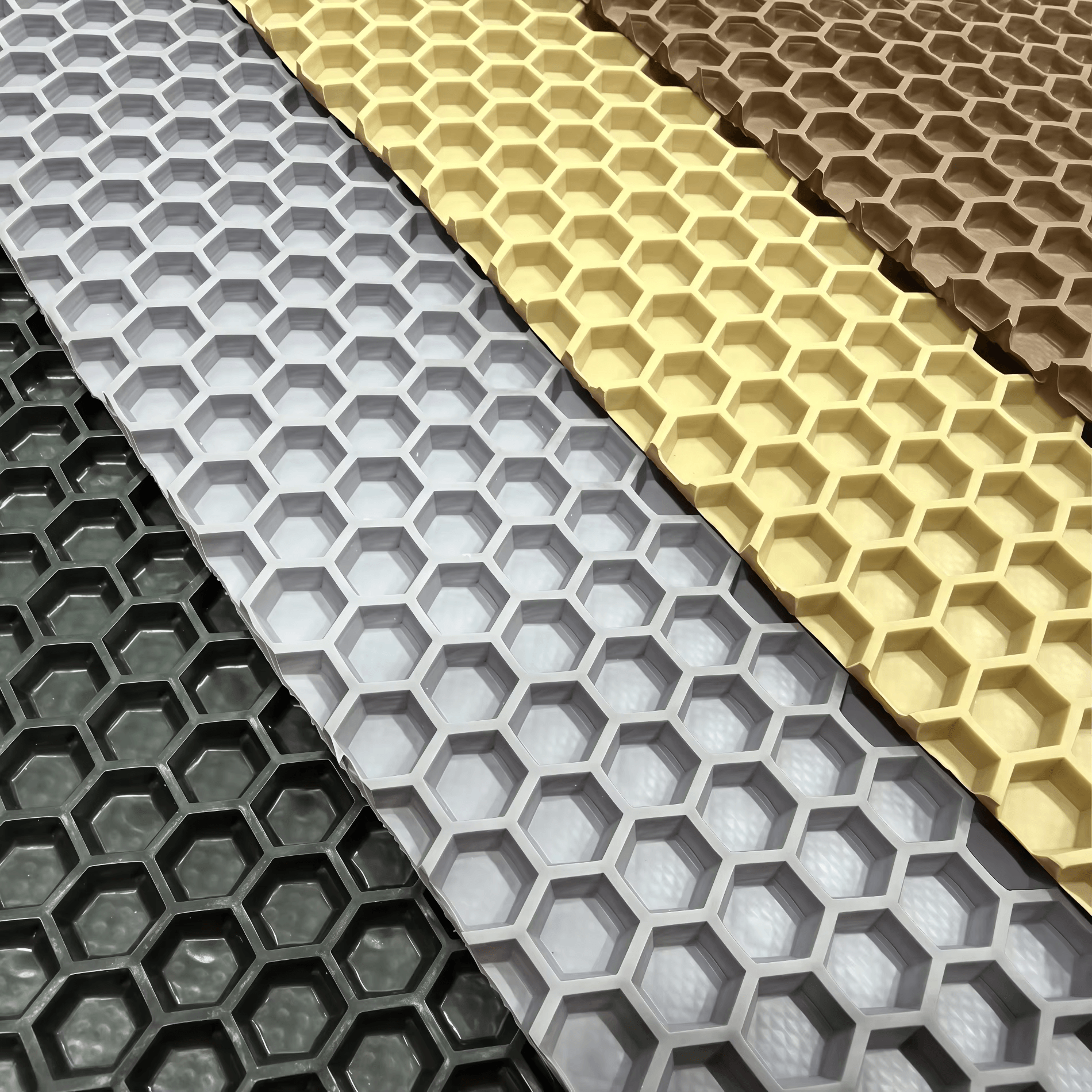 muti color hexagonal PVC car mat roll texture