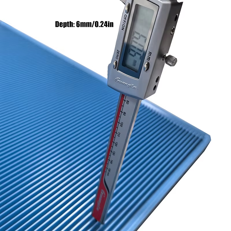 6mm raised edge rubber cat litter mat for liquid spill protection