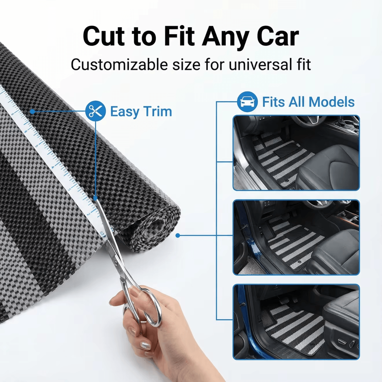 AT5006 PVC roll cutting layout for custom car floor mats