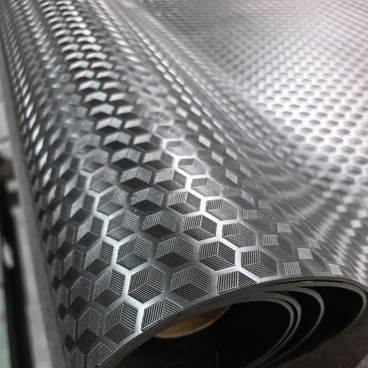 AT5026 2mm PVC floor mat roll with cube texture