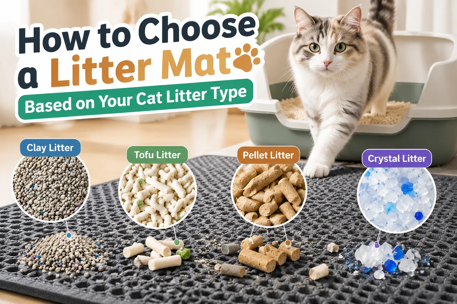 How to Choose a Litter Mat Based on Your Cat Litter Type