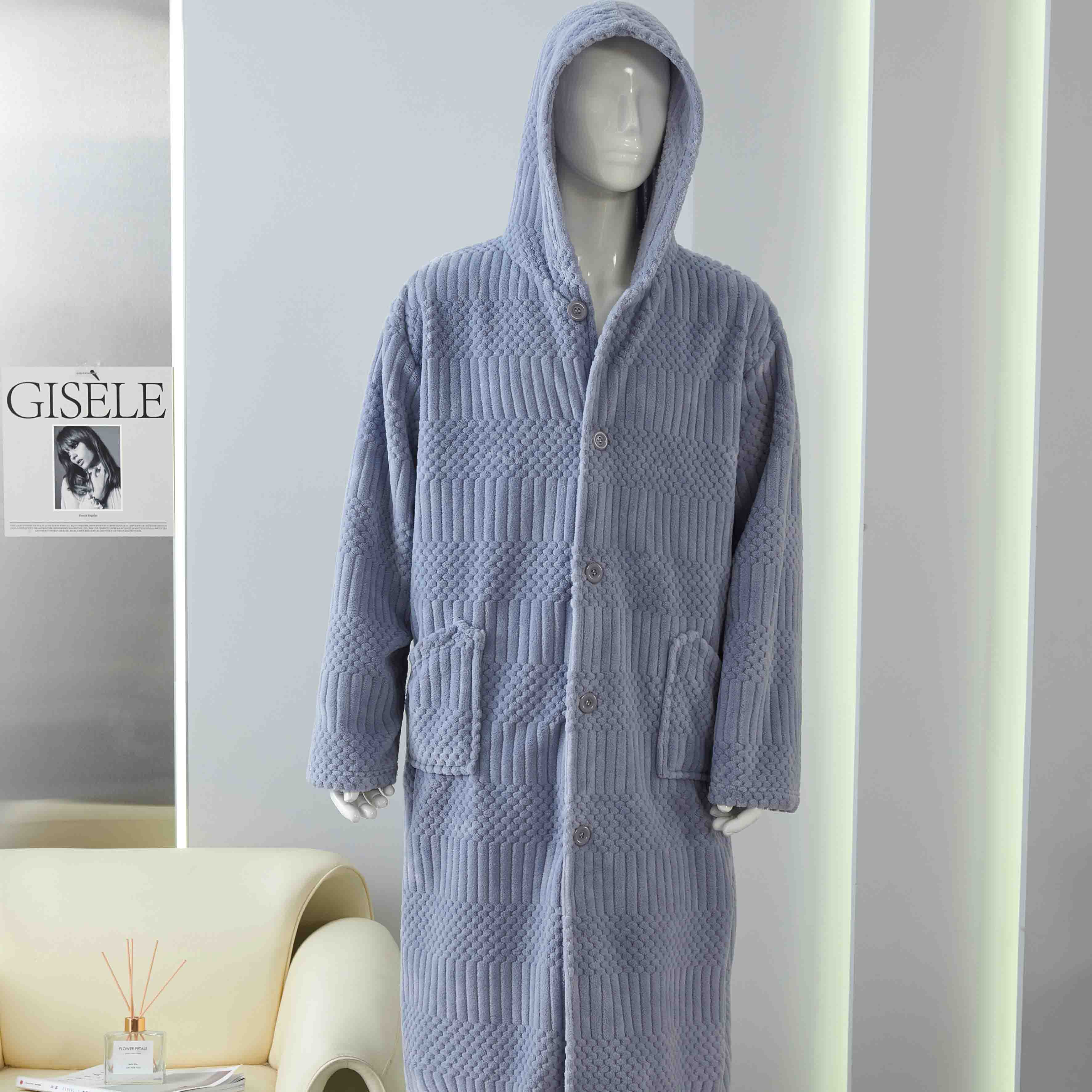 JACQUARD FLANNEL  BATHROBE