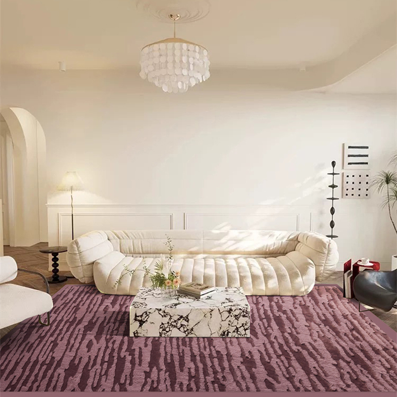 ZEBRA SHAPE AB YARN JACQUARD RABBIT FUR CARPET