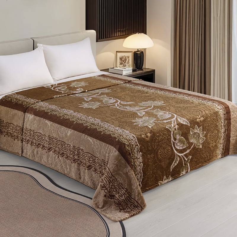 EMBOSSED SHINY FLANNEL BLANKET